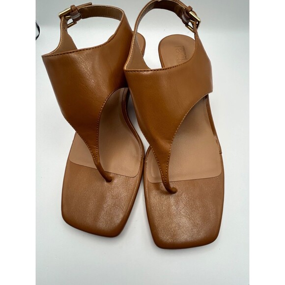 Nordstrom Rack Fonda Women's Wedge Sandal Square Toe Brown Size 9.5 NEW - Picture 7 of 8